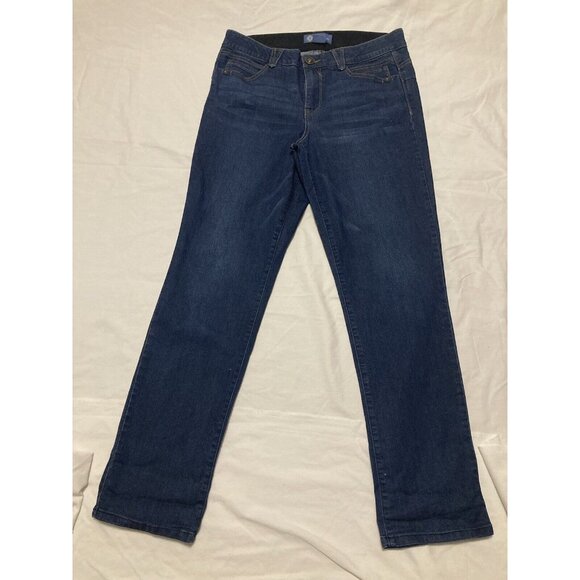 Democracy Denim - Democracy Jeans Women 12 Blue Straight Low Rise Ab Solution Denim Stretch Pants
